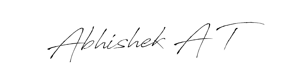 It looks lik you need a new signature style for name Abhishek A T. Design unique handwritten (Antro_Vectra) signature with our free signature maker in just a few clicks. Abhishek A T signature style 6 images and pictures png