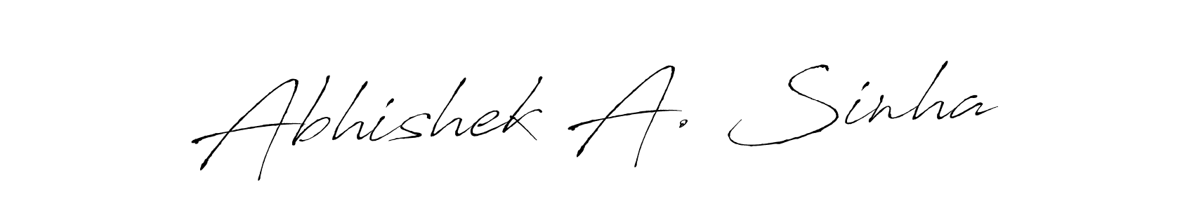 Make a short Abhishek A. Sinha signature style. Manage your documents anywhere anytime using Antro_Vectra. Create and add eSignatures, submit forms, share and send files easily. Abhishek A. Sinha signature style 6 images and pictures png