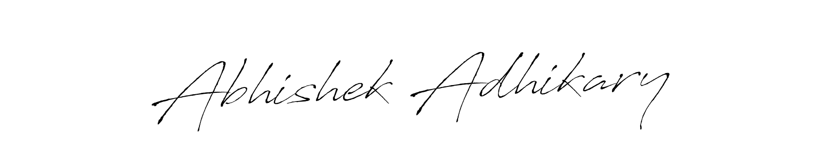 Antro_Vectra is a professional signature style that is perfect for those who want to add a touch of class to their signature. It is also a great choice for those who want to make their signature more unique. Get Abhishek Adhikary name to fancy signature for free. Abhishek Adhikary signature style 6 images and pictures png