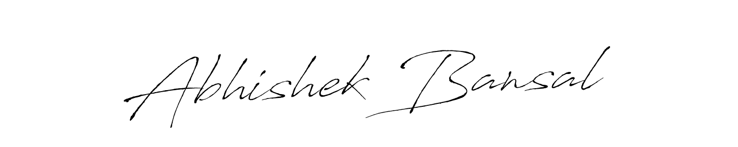 How to make Abhishek Bansal name signature. Use Antro_Vectra style for creating short signs online. This is the latest handwritten sign. Abhishek Bansal signature style 6 images and pictures png