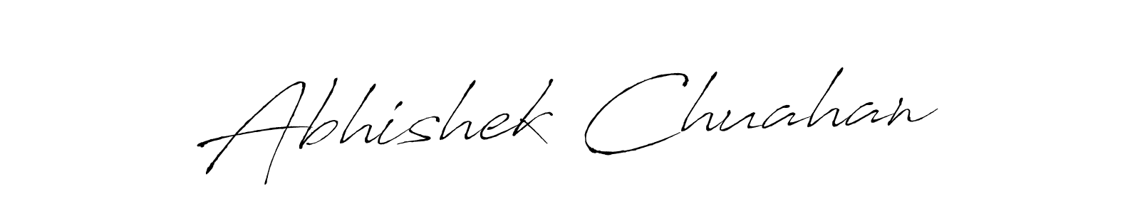 Abhishek Chuahan stylish signature style. Best Handwritten Sign (Antro_Vectra) for my name. Handwritten Signature Collection Ideas for my name Abhishek Chuahan. Abhishek Chuahan signature style 6 images and pictures png