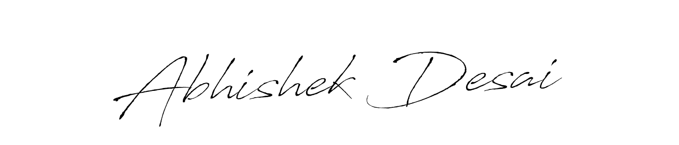 Abhishek Desai stylish signature style. Best Handwritten Sign (Antro_Vectra) for my name. Handwritten Signature Collection Ideas for my name Abhishek Desai. Abhishek Desai signature style 6 images and pictures png