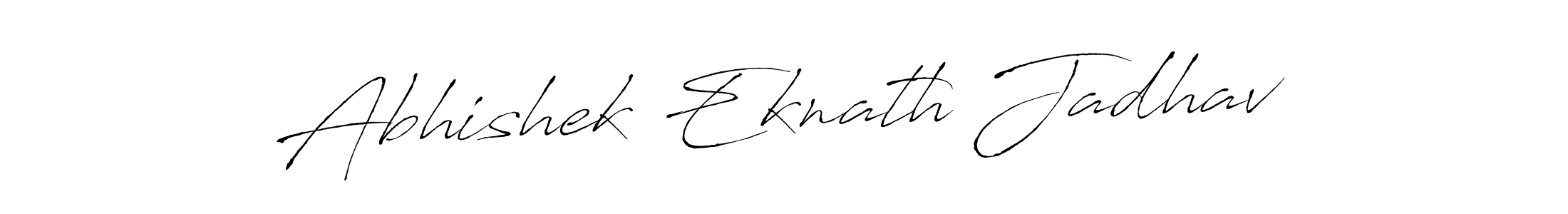 Antro_Vectra is a professional signature style that is perfect for those who want to add a touch of class to their signature. It is also a great choice for those who want to make their signature more unique. Get Abhishek Eknath Jadhav name to fancy signature for free. Abhishek Eknath Jadhav signature style 6 images and pictures png