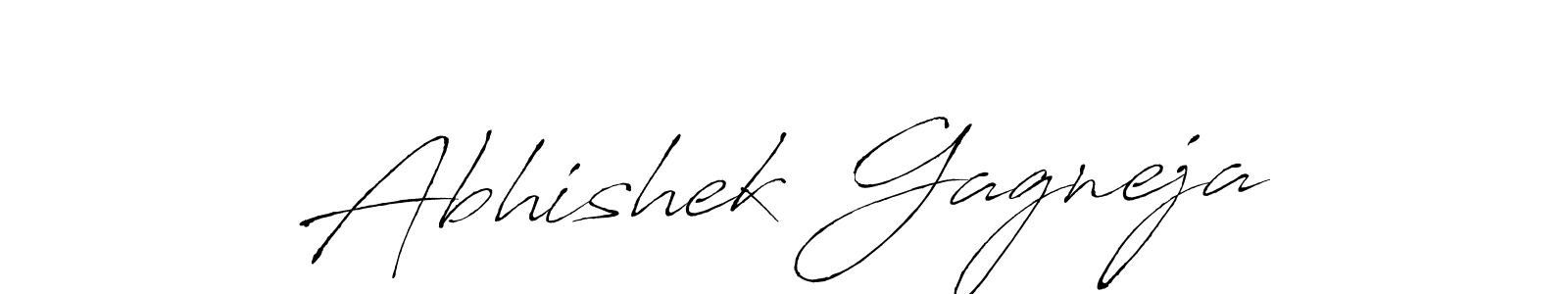 How to make Abhishek Gagneja name signature. Use Antro_Vectra style for creating short signs online. This is the latest handwritten sign. Abhishek Gagneja signature style 6 images and pictures png