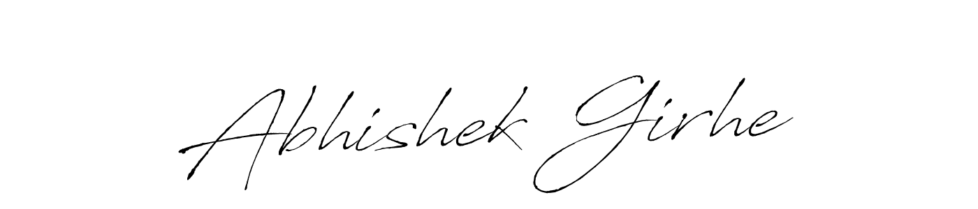 How to make Abhishek Girhe signature? Antro_Vectra is a professional autograph style. Create handwritten signature for Abhishek Girhe name. Abhishek Girhe signature style 6 images and pictures png