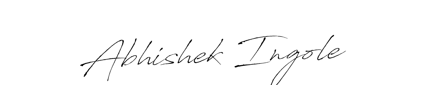 How to make Abhishek Ingole name signature. Use Antro_Vectra style for creating short signs online. This is the latest handwritten sign. Abhishek Ingole signature style 6 images and pictures png