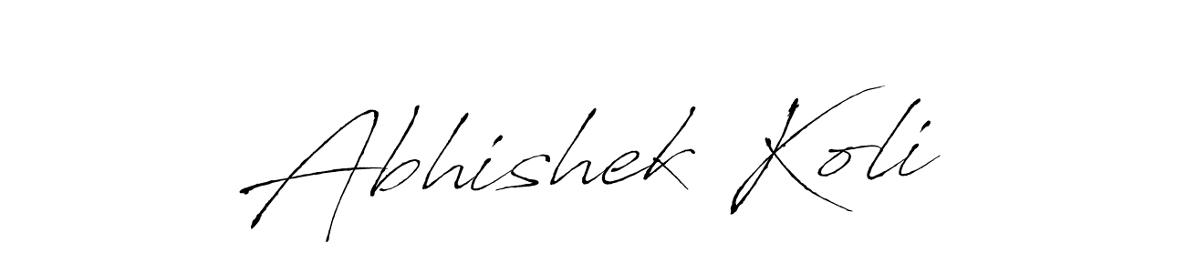 It looks lik you need a new signature style for name Abhishek Koli. Design unique handwritten (Antro_Vectra) signature with our free signature maker in just a few clicks. Abhishek Koli signature style 6 images and pictures png