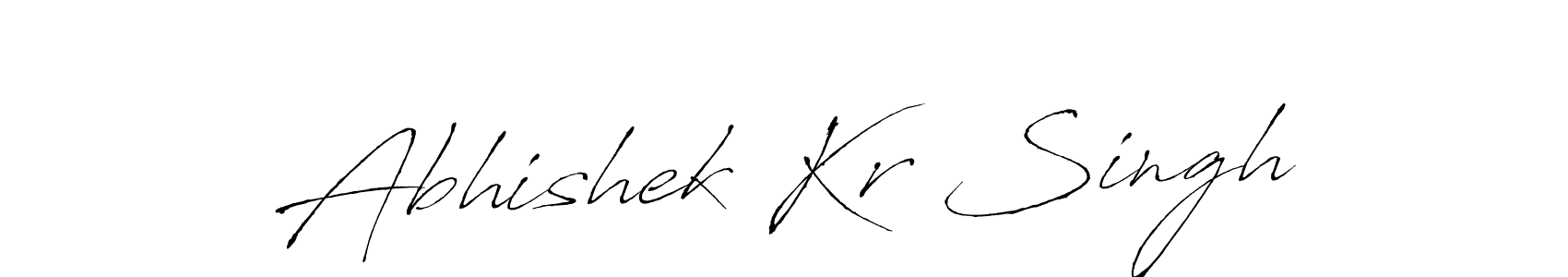 Antro_Vectra is a professional signature style that is perfect for those who want to add a touch of class to their signature. It is also a great choice for those who want to make their signature more unique. Get Abhishek Kr Singh name to fancy signature for free. Abhishek Kr Singh signature style 6 images and pictures png