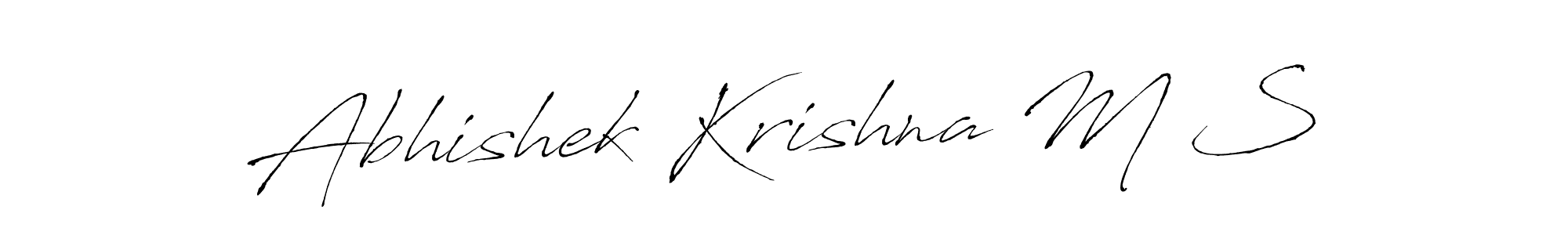 Abhishek Krishna M S stylish signature style. Best Handwritten Sign (Antro_Vectra) for my name. Handwritten Signature Collection Ideas for my name Abhishek Krishna M S. Abhishek Krishna M S signature style 6 images and pictures png