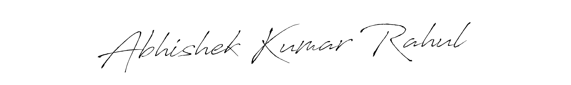 How to make Abhishek Kumar Rahul name signature. Use Antro_Vectra style for creating short signs online. This is the latest handwritten sign. Abhishek Kumar Rahul signature style 6 images and pictures png