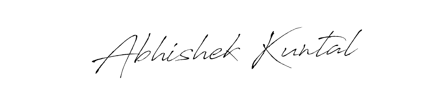 How to make Abhishek Kuntal signature? Antro_Vectra is a professional autograph style. Create handwritten signature for Abhishek Kuntal name. Abhishek Kuntal signature style 6 images and pictures png