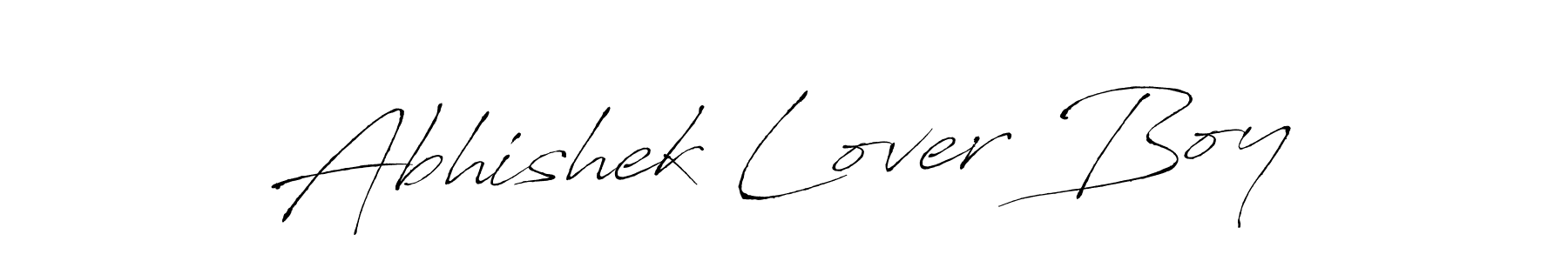 How to make Abhishek Lover Boy name signature. Use Antro_Vectra style for creating short signs online. This is the latest handwritten sign. Abhishek Lover Boy signature style 6 images and pictures png
