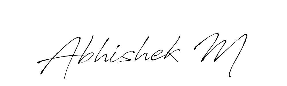 Design your own signature with our free online signature maker. With this signature software, you can create a handwritten (Antro_Vectra) signature for name Abhishek M. Abhishek M signature style 6 images and pictures png