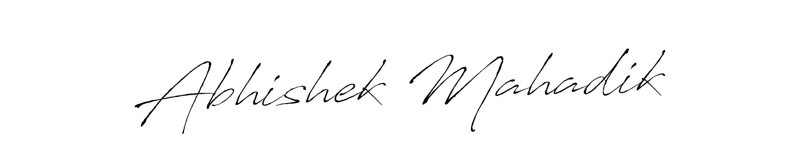 Also we have Abhishek Mahadik name is the best signature style. Create professional handwritten signature collection using Antro_Vectra autograph style. Abhishek Mahadik signature style 6 images and pictures png