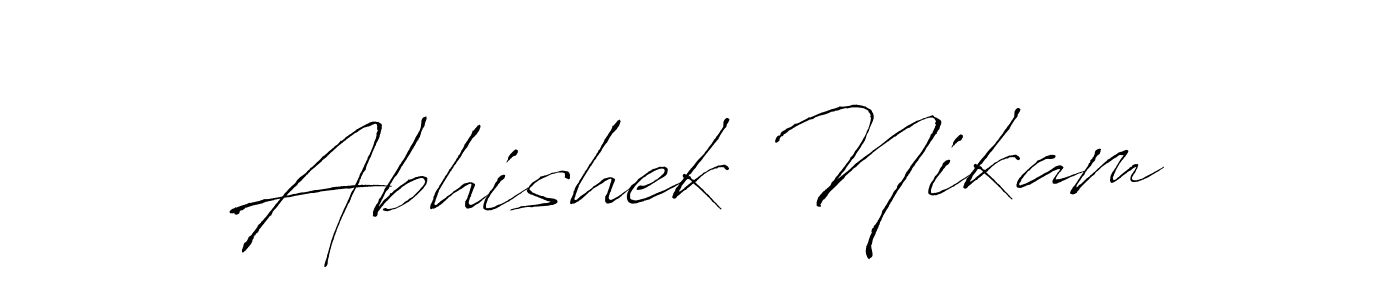 Also we have Abhishek Nikam name is the best signature style. Create professional handwritten signature collection using Antro_Vectra autograph style. Abhishek Nikam signature style 6 images and pictures png