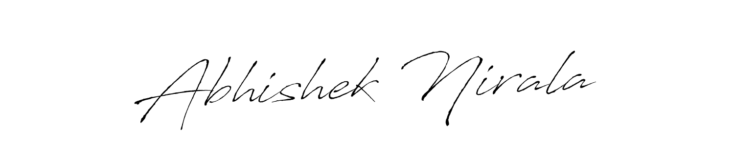Antro_Vectra is a professional signature style that is perfect for those who want to add a touch of class to their signature. It is also a great choice for those who want to make their signature more unique. Get Abhishek Nirala name to fancy signature for free. Abhishek Nirala signature style 6 images and pictures png