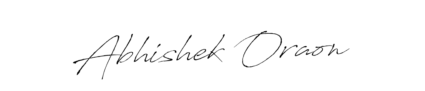 How to make Abhishek Oraon name signature. Use Antro_Vectra style for creating short signs online. This is the latest handwritten sign. Abhishek Oraon signature style 6 images and pictures png