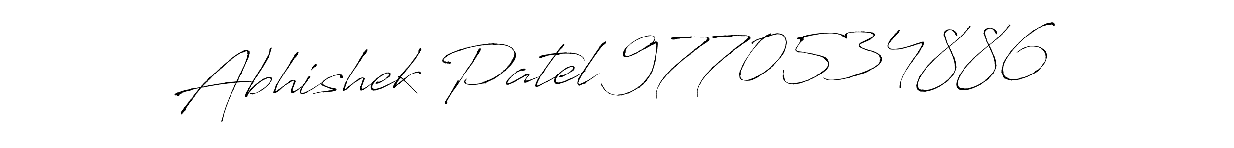 Abhishek Patel 9770534886 stylish signature style. Best Handwritten Sign (Antro_Vectra) for my name. Handwritten Signature Collection Ideas for my name Abhishek Patel 9770534886. Abhishek Patel 9770534886 signature style 6 images and pictures png