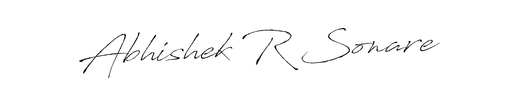 How to make Abhishek R Sonare signature? Antro_Vectra is a professional autograph style. Create handwritten signature for Abhishek R Sonare name. Abhishek R Sonare signature style 6 images and pictures png