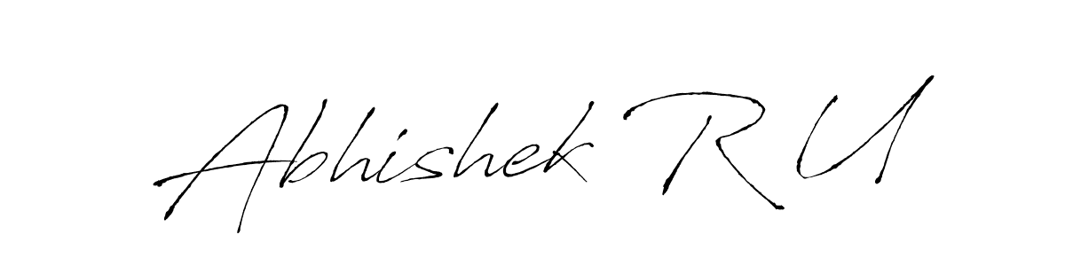 Use a signature maker to create a handwritten signature online. With this signature software, you can design (Antro_Vectra) your own signature for name Abhishek R U. Abhishek R U signature style 6 images and pictures png