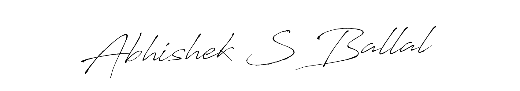 Make a beautiful signature design for name Abhishek S Ballal. With this signature (Antro_Vectra) style, you can create a handwritten signature for free. Abhishek S Ballal signature style 6 images and pictures png