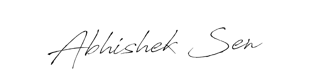 How to make Abhishek Sen name signature. Use Antro_Vectra style for creating short signs online. This is the latest handwritten sign. Abhishek Sen signature style 6 images and pictures png