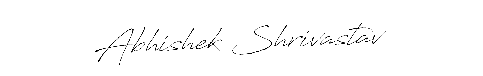 How to make Abhishek Shrivastav name signature. Use Antro_Vectra style for creating short signs online. This is the latest handwritten sign. Abhishek Shrivastav signature style 6 images and pictures png