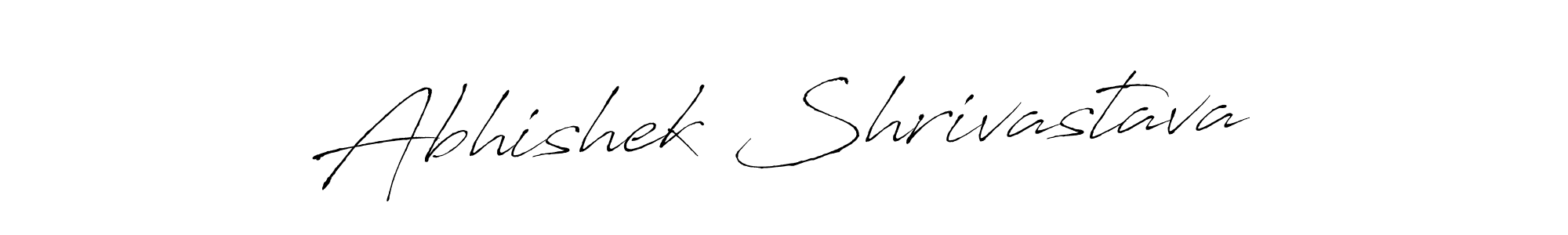 How to make Abhishek Shrivastava name signature. Use Antro_Vectra style for creating short signs online. This is the latest handwritten sign. Abhishek Shrivastava signature style 6 images and pictures png