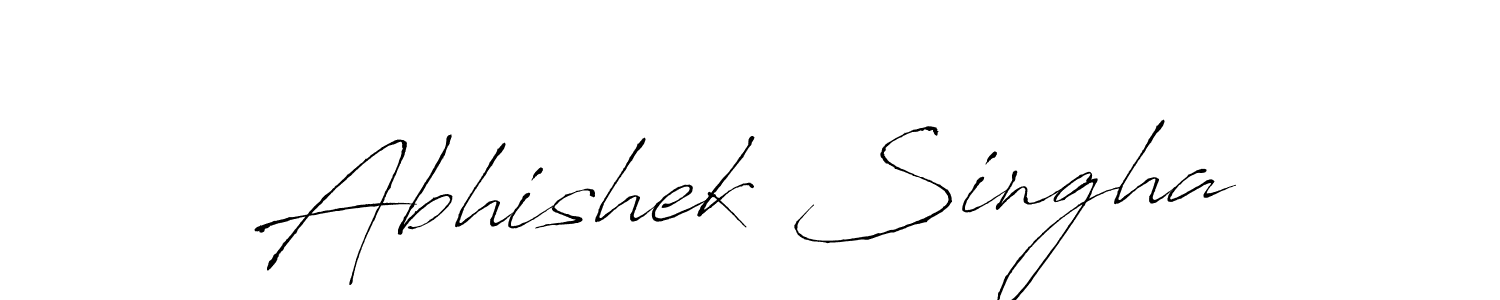 How to make Abhishek Singha name signature. Use Antro_Vectra style for creating short signs online. This is the latest handwritten sign. Abhishek Singha signature style 6 images and pictures png