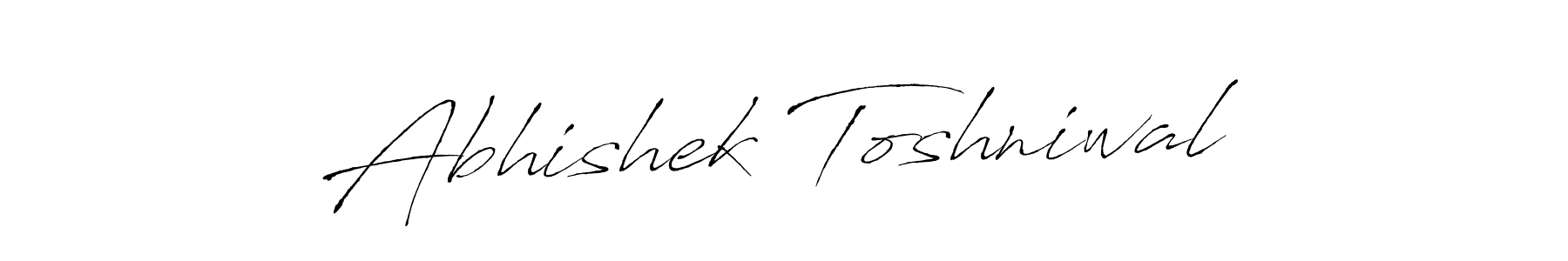 Make a beautiful signature design for name Abhishek Toshniwal. With this signature (Antro_Vectra) style, you can create a handwritten signature for free. Abhishek Toshniwal signature style 6 images and pictures png