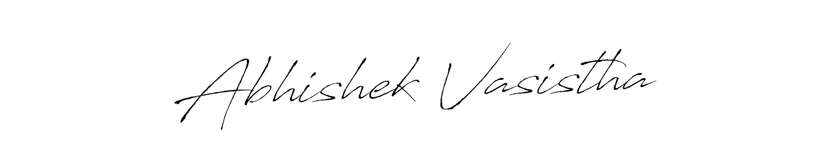 Make a beautiful signature design for name Abhishek Vasistha. With this signature (Antro_Vectra) style, you can create a handwritten signature for free. Abhishek Vasistha signature style 6 images and pictures png