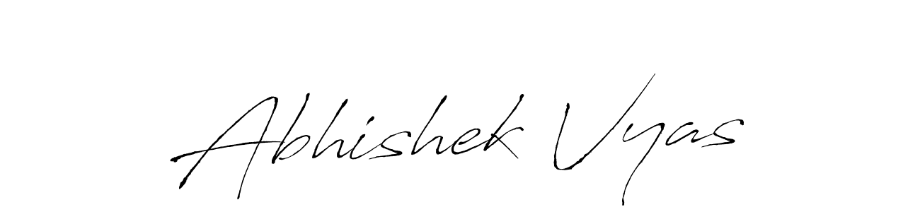 Make a beautiful signature design for name Abhishek Vyas. With this signature (Antro_Vectra) style, you can create a handwritten signature for free. Abhishek Vyas signature style 6 images and pictures png