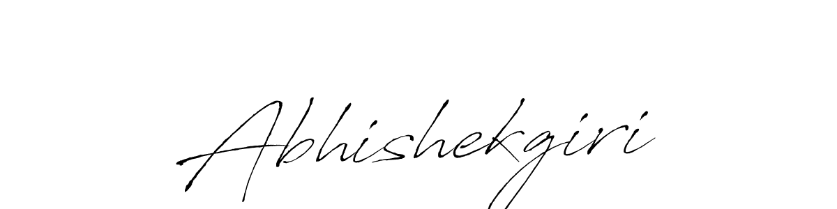 How to make Abhishekgiri signature? Antro_Vectra is a professional autograph style. Create handwritten signature for Abhishekgiri name. Abhishekgiri signature style 6 images and pictures png