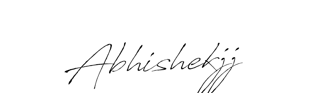 How to make Abhishekjj name signature. Use Antro_Vectra style for creating short signs online. This is the latest handwritten sign. Abhishekjj signature style 6 images and pictures png