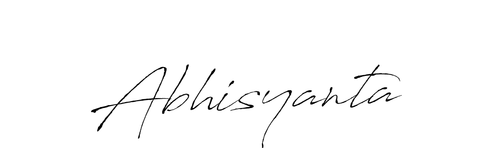 Design your own signature with our free online signature maker. With this signature software, you can create a handwritten (Antro_Vectra) signature for name Abhisyanta. Abhisyanta signature style 6 images and pictures png