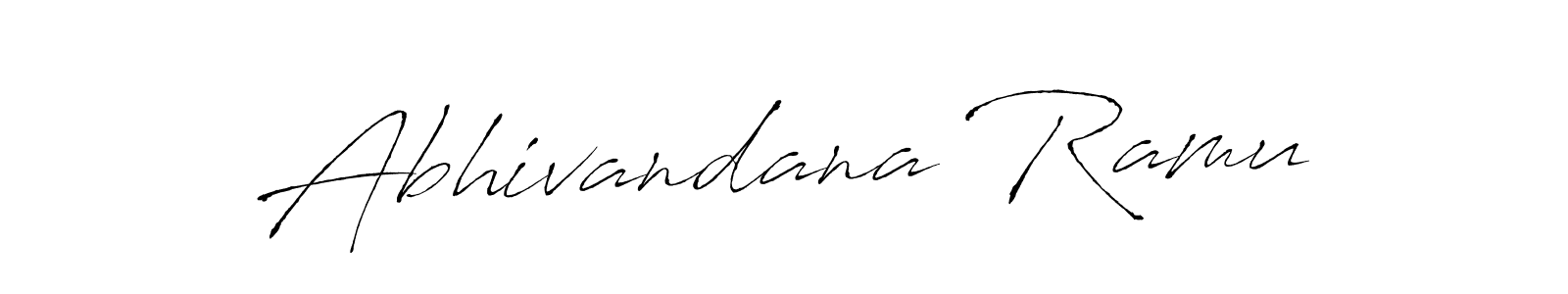 Design your own signature with our free online signature maker. With this signature software, you can create a handwritten (Antro_Vectra) signature for name Abhivandana Ramu. Abhivandana Ramu signature style 6 images and pictures png