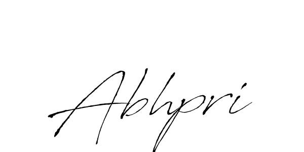 Design your own signature with our free online signature maker. With this signature software, you can create a handwritten (Antro_Vectra) signature for name Abhpri. Abhpri signature style 6 images and pictures png