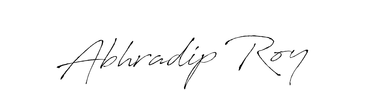 How to make Abhradip Roy name signature. Use Antro_Vectra style for creating short signs online. This is the latest handwritten sign. Abhradip Roy signature style 6 images and pictures png
