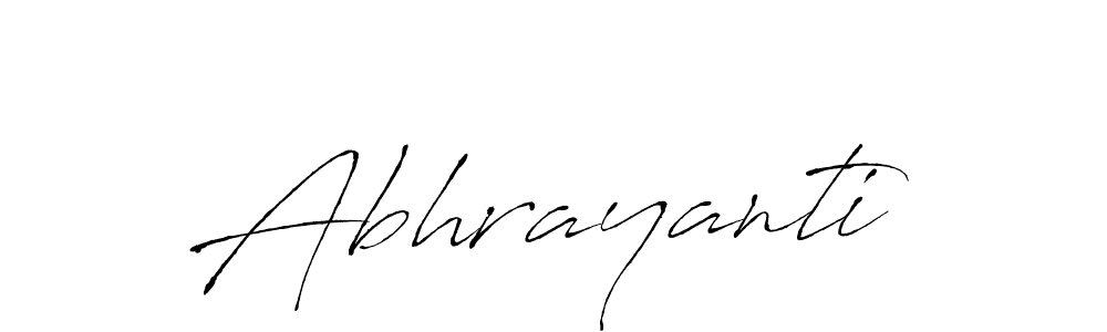 Use a signature maker to create a handwritten signature online. With this signature software, you can design (Antro_Vectra) your own signature for name Abhrayanti. Abhrayanti signature style 6 images and pictures png