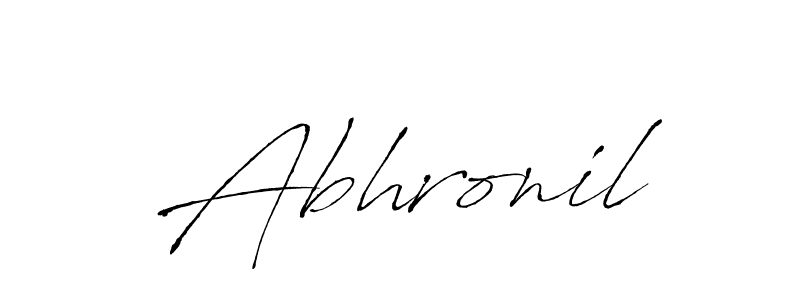 Design your own signature with our free online signature maker. With this signature software, you can create a handwritten (Antro_Vectra) signature for name Abhronil. Abhronil signature style 6 images and pictures png