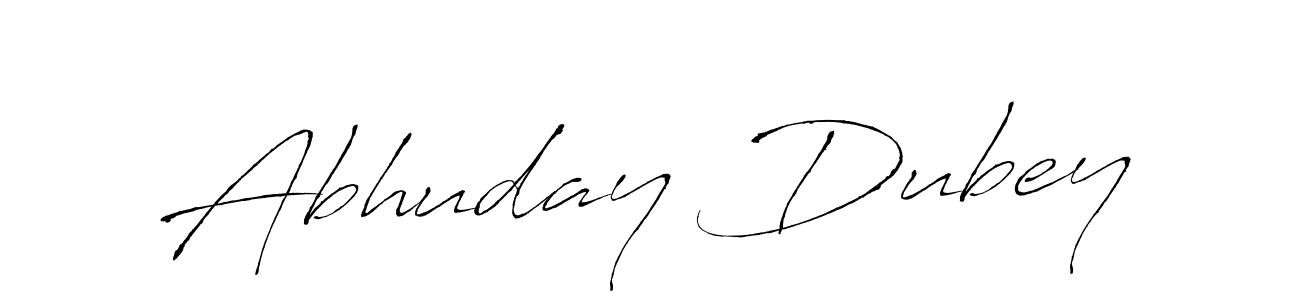 Make a beautiful signature design for name Abhuday Dubey. With this signature (Antro_Vectra) style, you can create a handwritten signature for free. Abhuday Dubey signature style 6 images and pictures png