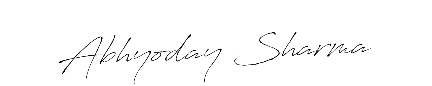 Create a beautiful signature design for name Abhyoday Sharma. With this signature (Antro_Vectra) fonts, you can make a handwritten signature for free. Abhyoday Sharma signature style 6 images and pictures png