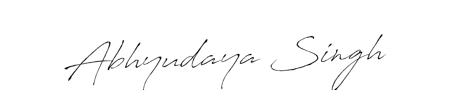 Create a beautiful signature design for name Abhyudaya Singh. With this signature (Antro_Vectra) fonts, you can make a handwritten signature for free. Abhyudaya Singh signature style 6 images and pictures png