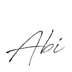 Design your own signature with our free online signature maker. With this signature software, you can create a handwritten (Antro_Vectra) signature for name Abi. Abi signature style 6 images and pictures png