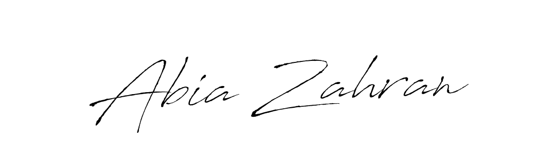 Design your own signature with our free online signature maker. With this signature software, you can create a handwritten (Antro_Vectra) signature for name Abia Zahran. Abia Zahran signature style 6 images and pictures png