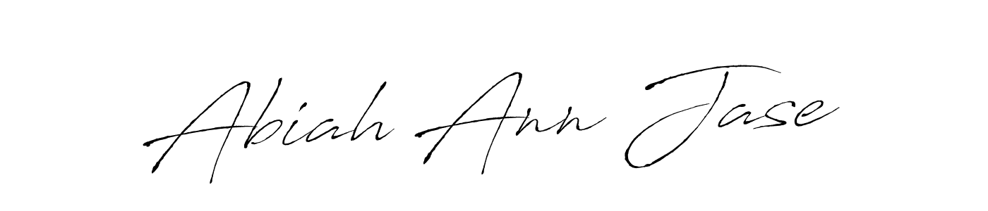 The best way (Antro_Vectra) to make a short signature is to pick only two or three words in your name. The name Abiah Ann Jase include a total of six letters. For converting this name. Abiah Ann Jase signature style 6 images and pictures png