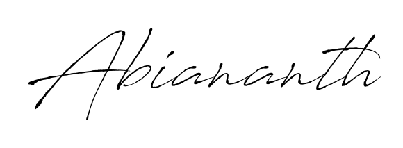 Create your official email sign-off with Abiananth name in Antro_Vectra style. Crisp, clean, and perfectly legible across all screens. Abiananth signature style 6 images and pictures png