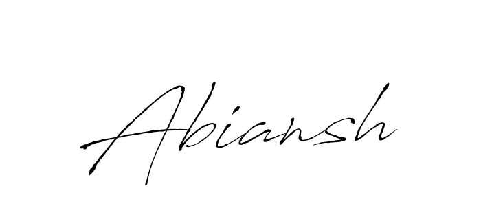 Use a signature maker to create a handwritten signature online. With this signature software, you can design (Antro_Vectra) your own signature for name Abiansh. Abiansh signature style 6 images and pictures png