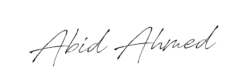 Make a beautiful signature design for name Abid Ahmed. With this signature (Antro_Vectra) style, you can create a handwritten signature for free. Abid Ahmed signature style 6 images and pictures png