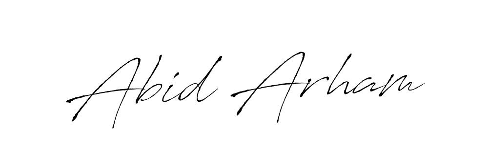 The best way (Antro_Vectra) to make a short signature is to pick only two or three words in your name. The name Abid Arham include a total of six letters. For converting this name. Abid Arham signature style 6 images and pictures png